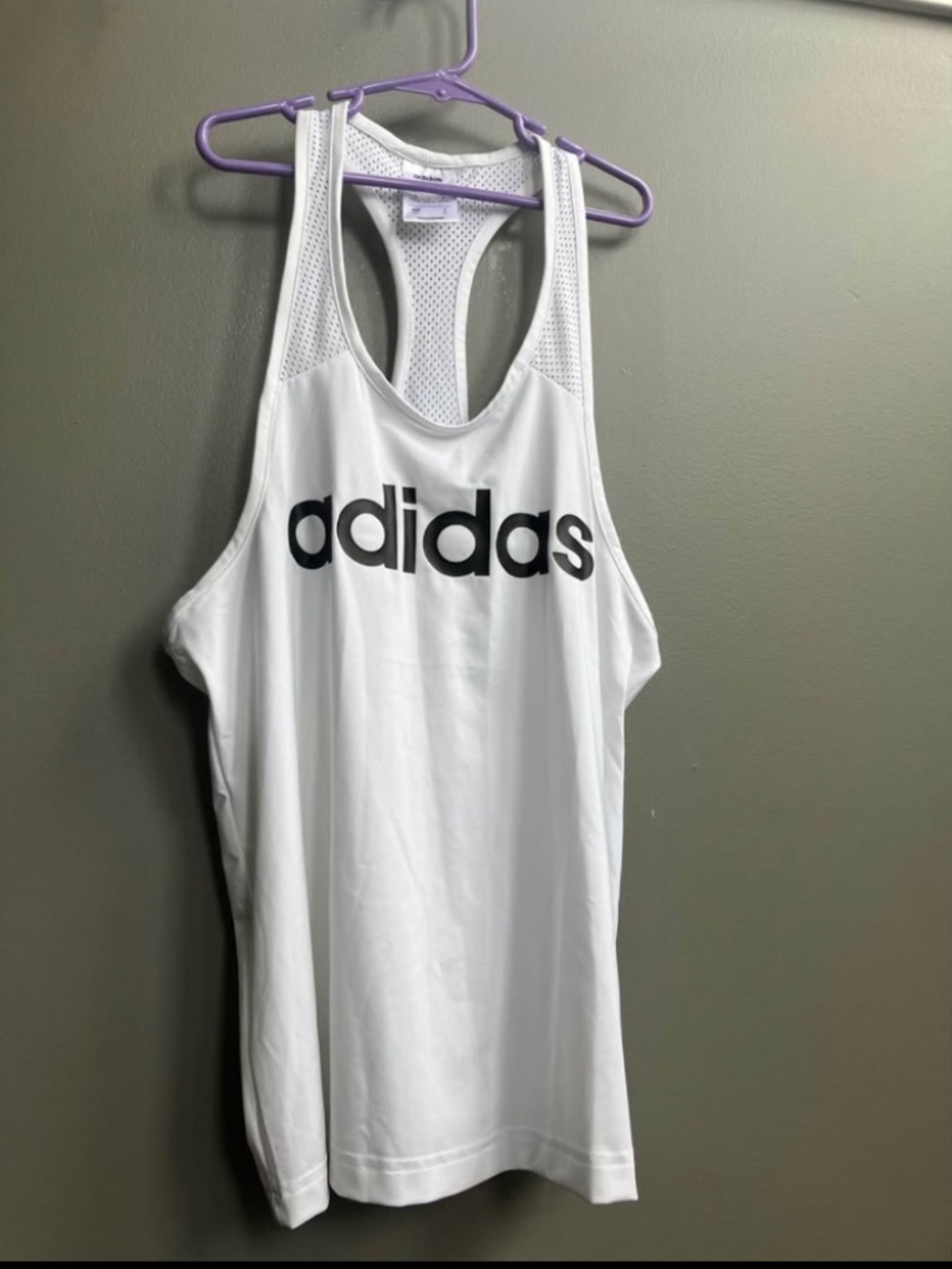 Adidas Climalite White Open Back Racerback Tank Top | Size Small - Picture 3 of 3